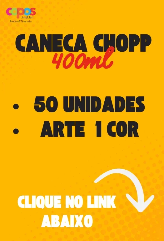 50 Canecas de Chopp 400 ml