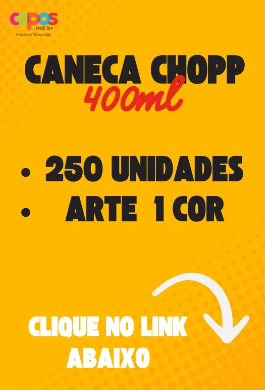250 Canecas de Chopp 400 ml 